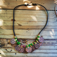 Load image into Gallery viewer, Kuchi Coin Necklace: silk